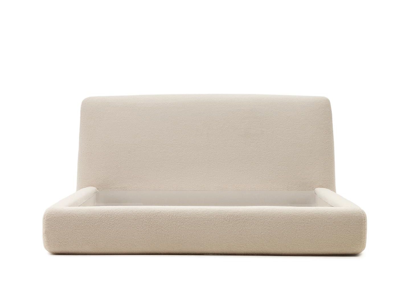 Bed MARTINA - Gebroken wit schapenvacht