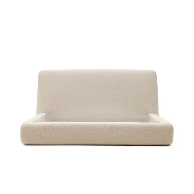 Bed MARTINA - Gebroken wit schapenvacht