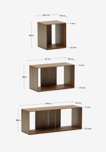 Set modulaire rekken LITTO - Walnootfineer KAV M1400011MM41