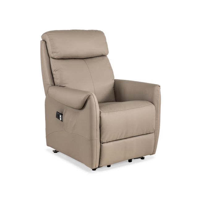 Elektrische relaxfauteuil BERTHO - Taupe leder