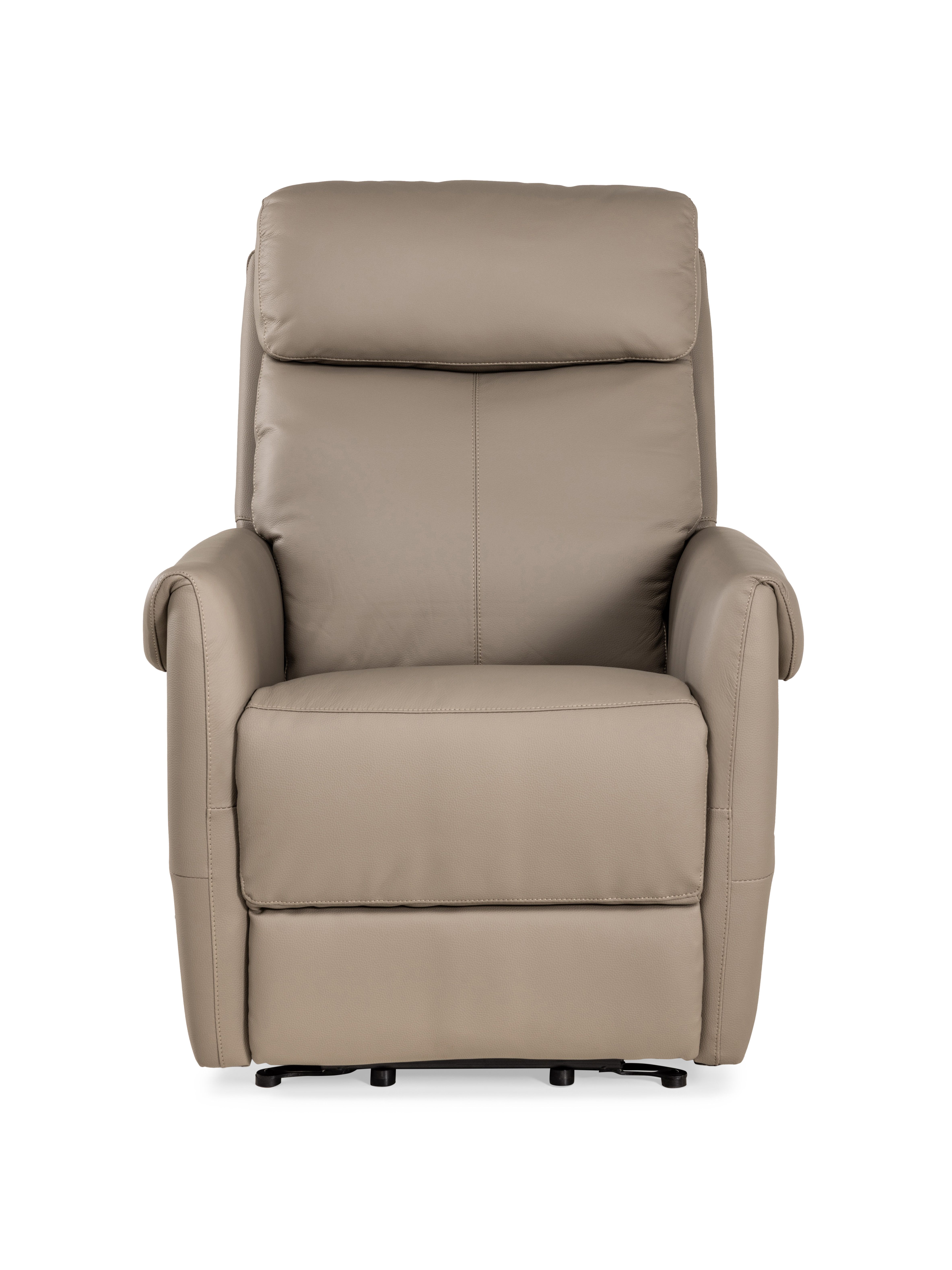 Elektrische relaxfauteuil BERTHO - Taupe leder
