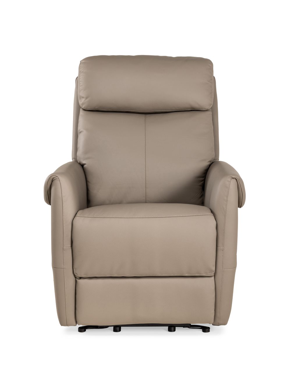 Elektrische relaxfauteuil BERTHO - Taupe leder DEZ BR RXE1ML