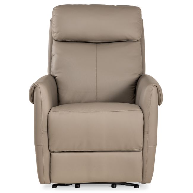 Elektrische relaxfauteuil BERTHO - Taupe leder