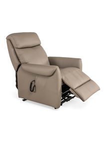 Elektrische relaxfauteuil BERTHO - Taupe leder DEZ BR RXE1ML