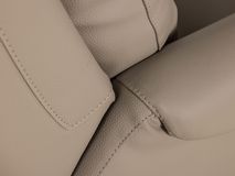 Elektrische relaxfauteuil BERTHO - Taupe leder DEZ BR RXE1ML