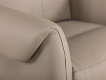 Elektrische relaxfauteuil BERTHO - Taupe leder DEZ BR RXE1ML