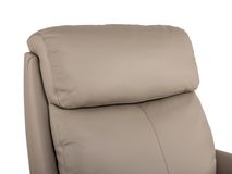 Elektrische relaxfauteuil BERTHO - Taupe leder DEZ BR RXE1ML