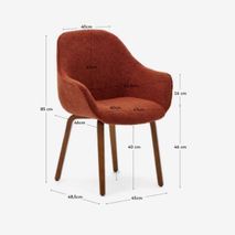 Eetkamerstoel ALELI - Terracotta schapenvacht KAV C01000116HI84