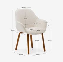 Eetkamerstoel ALELI - Terracotta schapenvacht KAV C01000116HI39