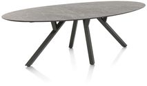 Eetkamertafel MINATO - Lichtgrijze marmerlook XOO 46896LGR