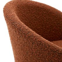 Draaibare stoel MARVIN - Bruin boucle/poten walnoo KAV C0100114TB86