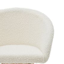 Draaibare stoel MARVIN - Grijs boucle/poten natuur KAV C0100112TB05