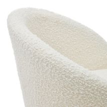 Draaibare stoel MARVIN - Grijs boucle/poten natuur KAV C0100112TB05