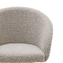 Draaibare stoel MARVIN - Grijs boucle/poten natuur KAV C0100112TB14