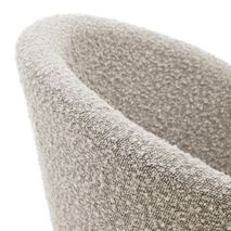 Draaibare stoel MARVIN - Grijs boucle/poten natuur KAV C0100112TB14