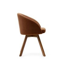 Draaibare stoel MARVIN - Bruin chenille/poten waln KAV C0100114KY81