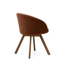 Draaibare stoel MARVIN - Bruin chenille/poten waln KAV C0100114KY81