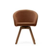 Draaibare stoel MARVIN - Bruin chenille/poten waln KAV C0100114KY81