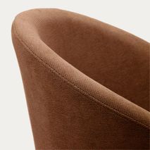 Draaibare stoel MARVIN - Groen chenille/poten waln KAV C0100114KY20