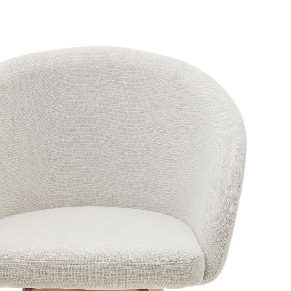 Draaibare stoel MARVIN - Beige chenille/poten natu KAV C0100112KY12
