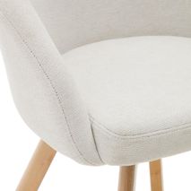 Draaibare stoel MARVIN - Beige chenille/poten natu KAV C0100112KY12