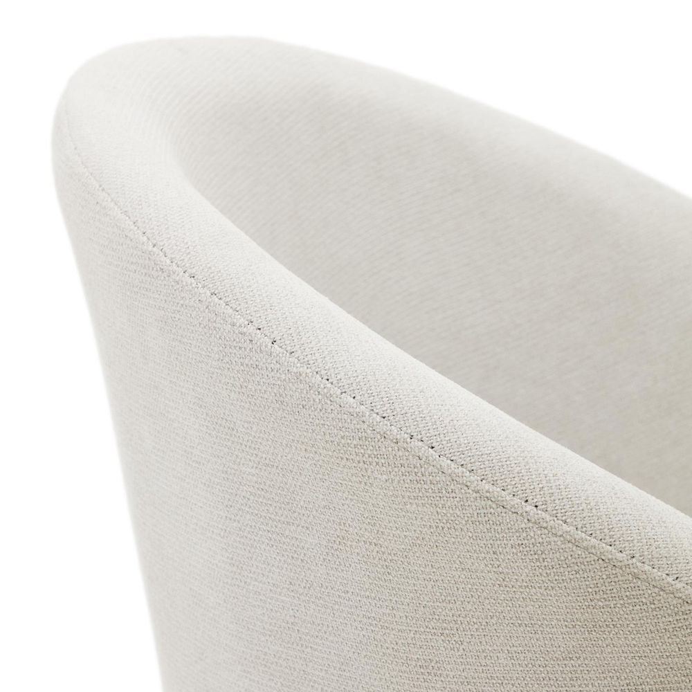Draaibare stoel MARVIN - Beige chenille/poten natu KAV C0100112KY12
