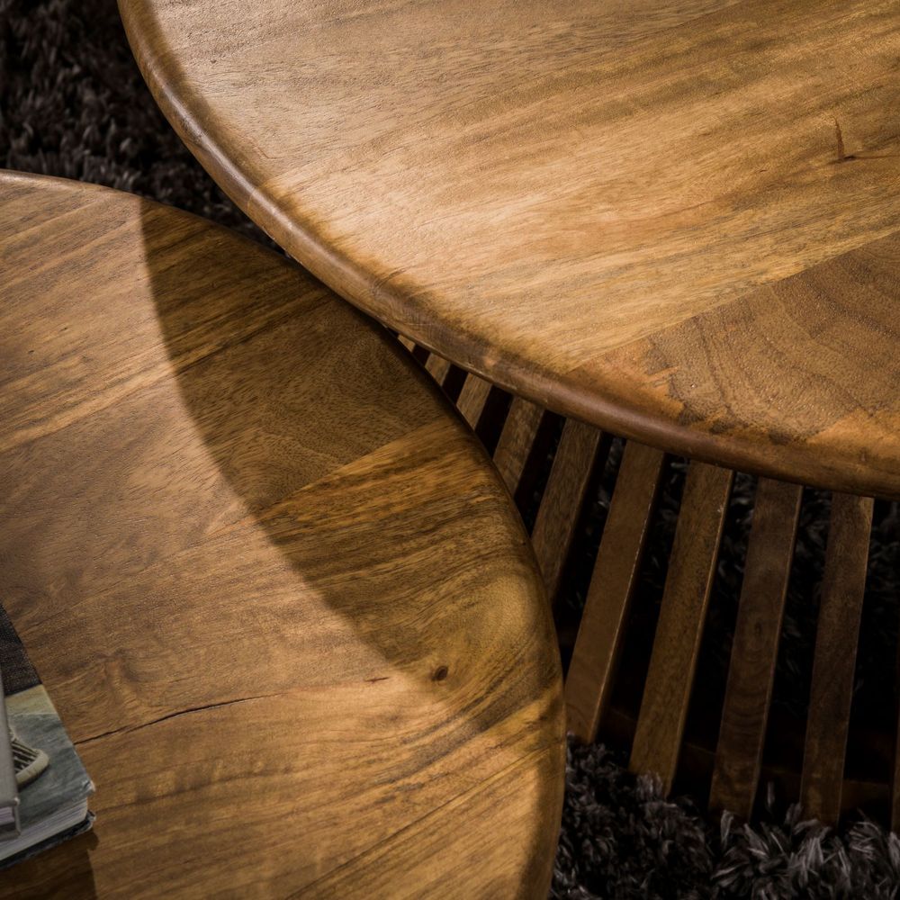 Set 2 salontafels TWEAK - Massief mangohout ZLS 2387-16ZA