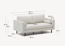 2-zit DEBRA - Wit/Naturel KAV S547TB12