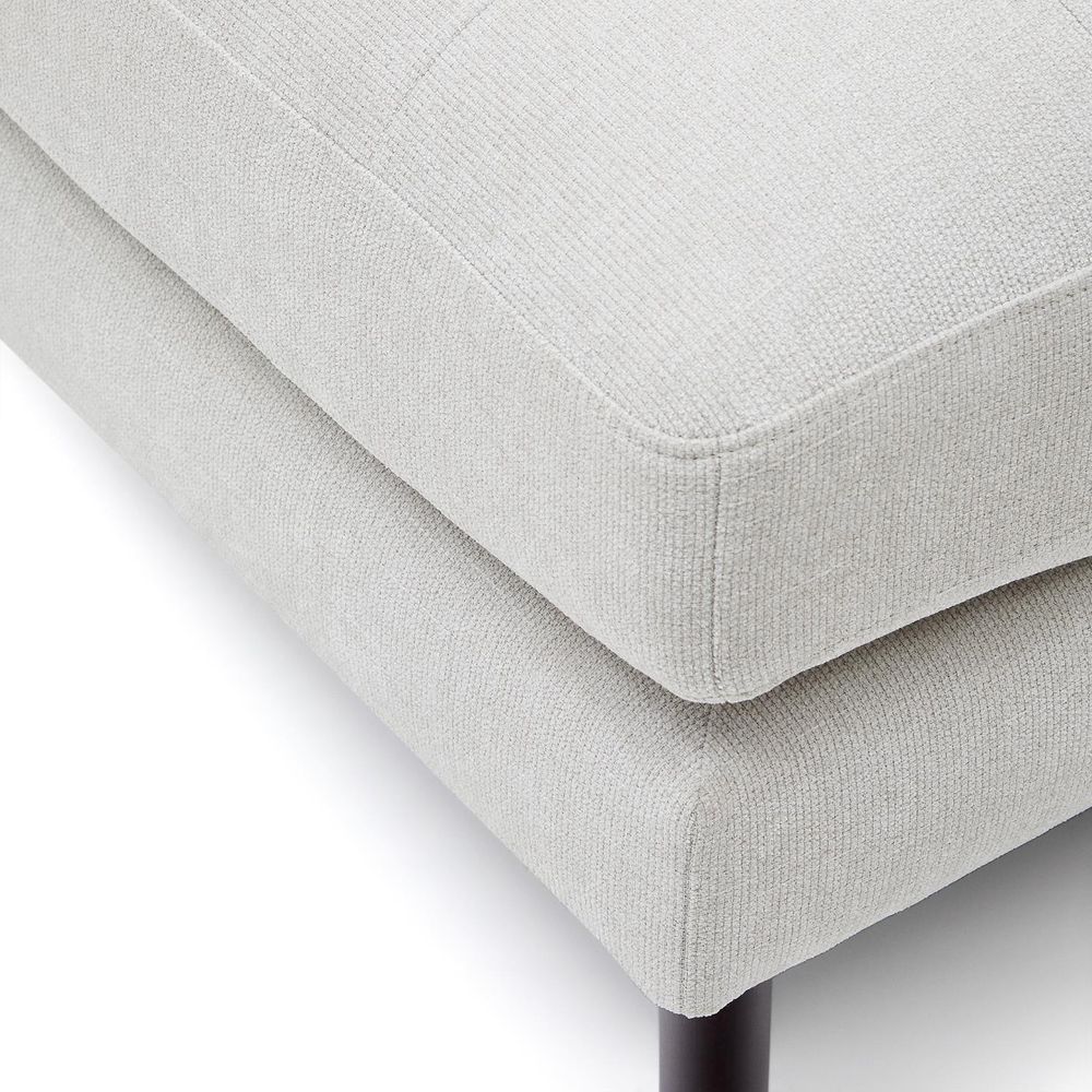 Voetbank DEBRA - Wit/Naturel KAV S578TB12