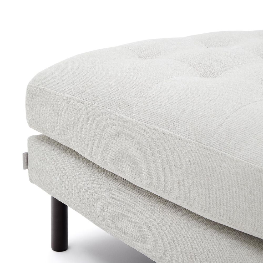 Voetbank DEBRA - Wit/Naturel KAV S578TB12