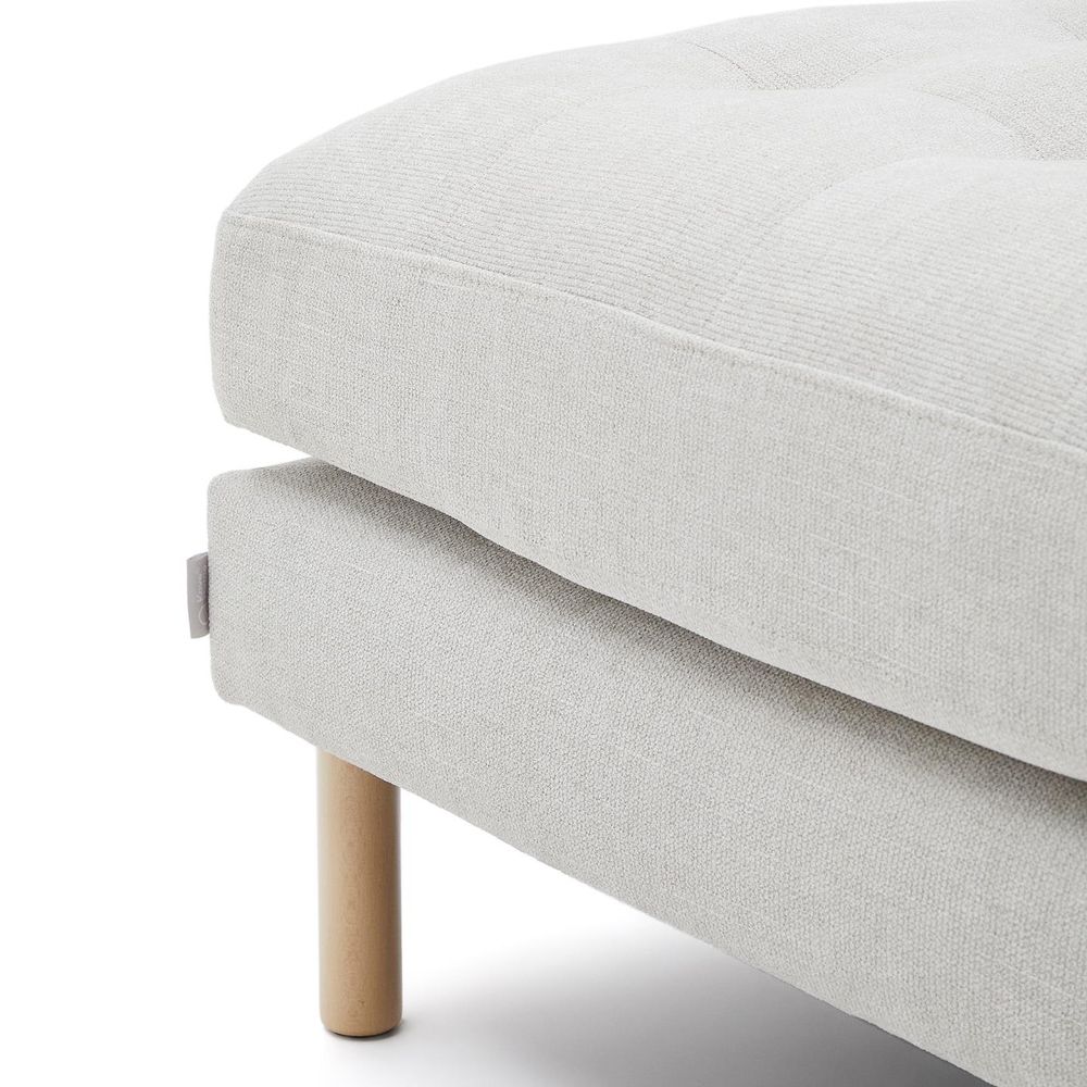 Voetbank DEBRA - Wit/Naturel KAV S84480TB12