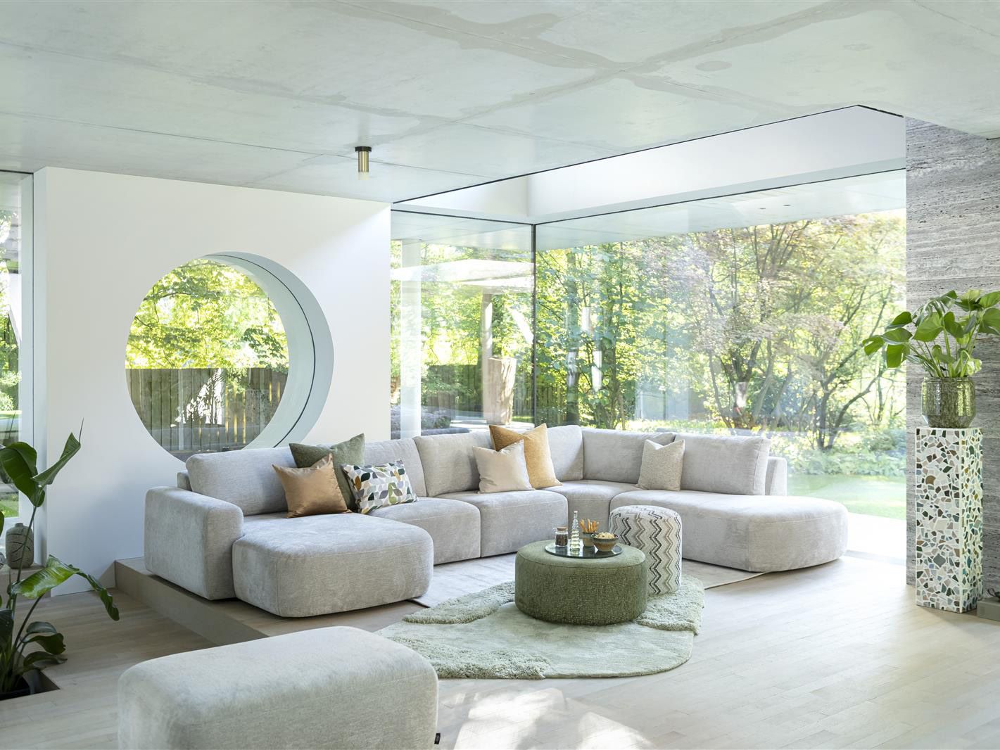 Hoeksalon MURCIA - Lichtgrijs