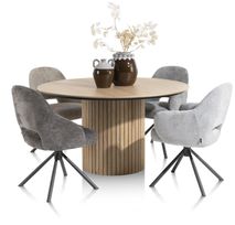 Armstoel draaibaar NIKOLAS - Champagne HEH 48678CPG