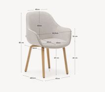 Eetkamerstoel ALELI - Beige KAV C0100008BF12