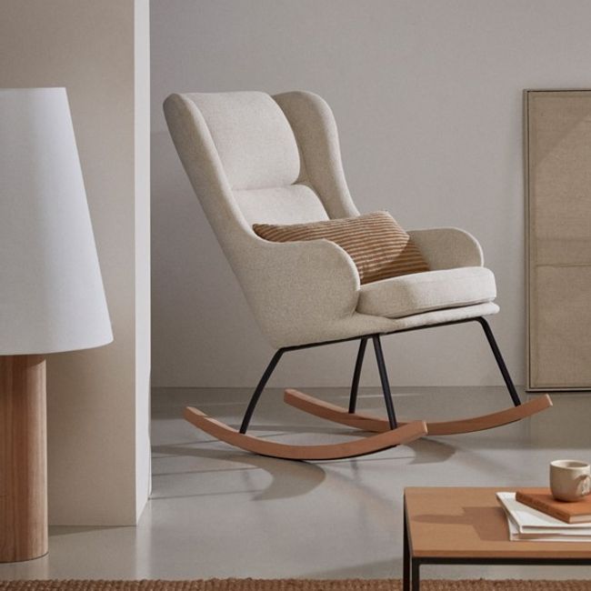 Schommelstoel MAUSTIN - Beige chenille