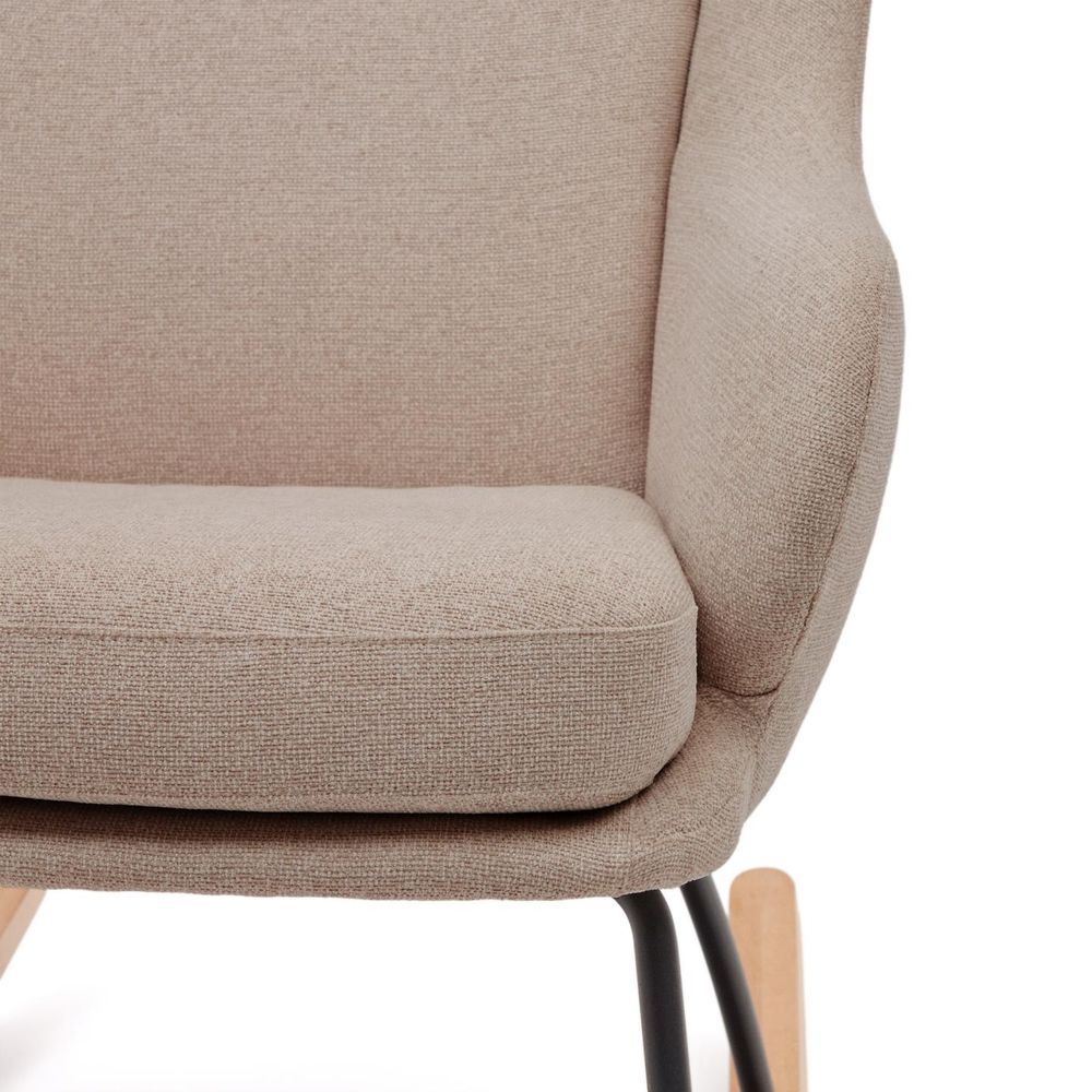 Schommelstoel MAUSTIN - Beige chenille KAV S0900016JJ11