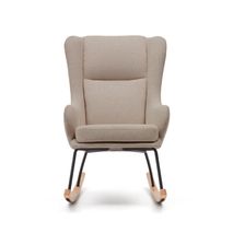 Schommelstoel MAUSTIN - Beige chenille KAV S0900016JJ11