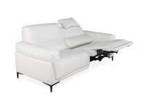 3-zit met relaxen incl. hoofdsteun OSCAR - Wit led C-CAL-OSC-HKS1