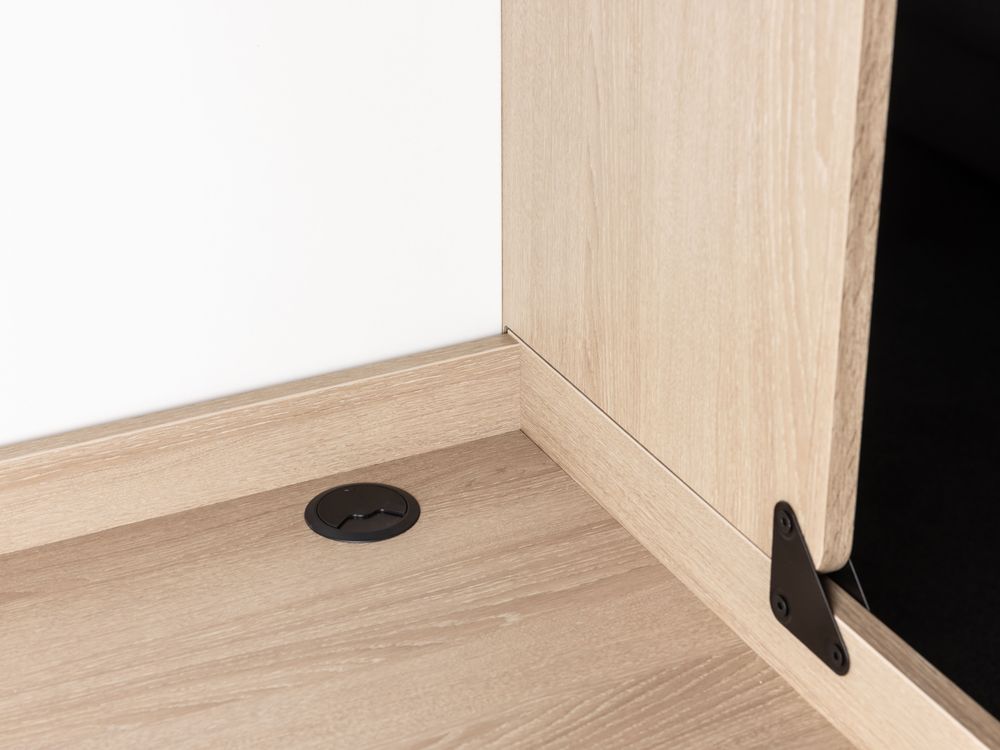 Bureau opklapbed SMART OFFICIO - Wit/eik BNE SM OFB9