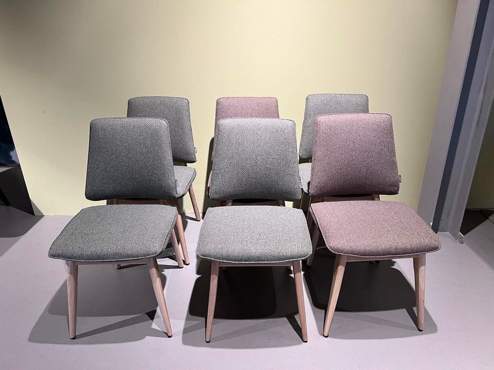 Set 6 eetkamerstoelen FLAIR - Olijf/Lichtbruin C-XOO-48545-0