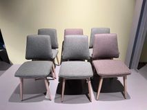 Set 6 eetkamerstoelen FLAIR - Olijf/Lichtbruin C-XOO-48545-0