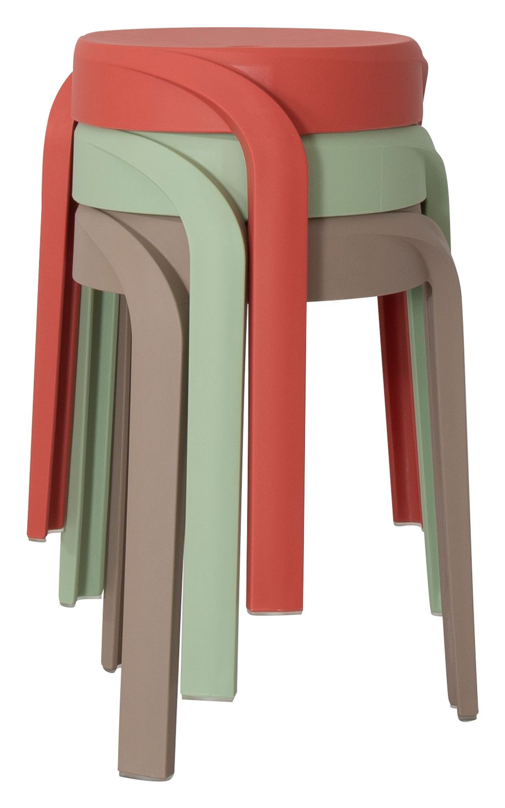 Set 3 krukjes POP - Rood / groen / taupe TRS PO S3