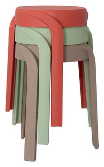 Set 3 krukjes POP - Rood / groen / taupe TRS PO S3