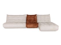 3-zit met longchair en 1-zit SCALO - Terracotta/Wi C-HIM-43-3LB-BC