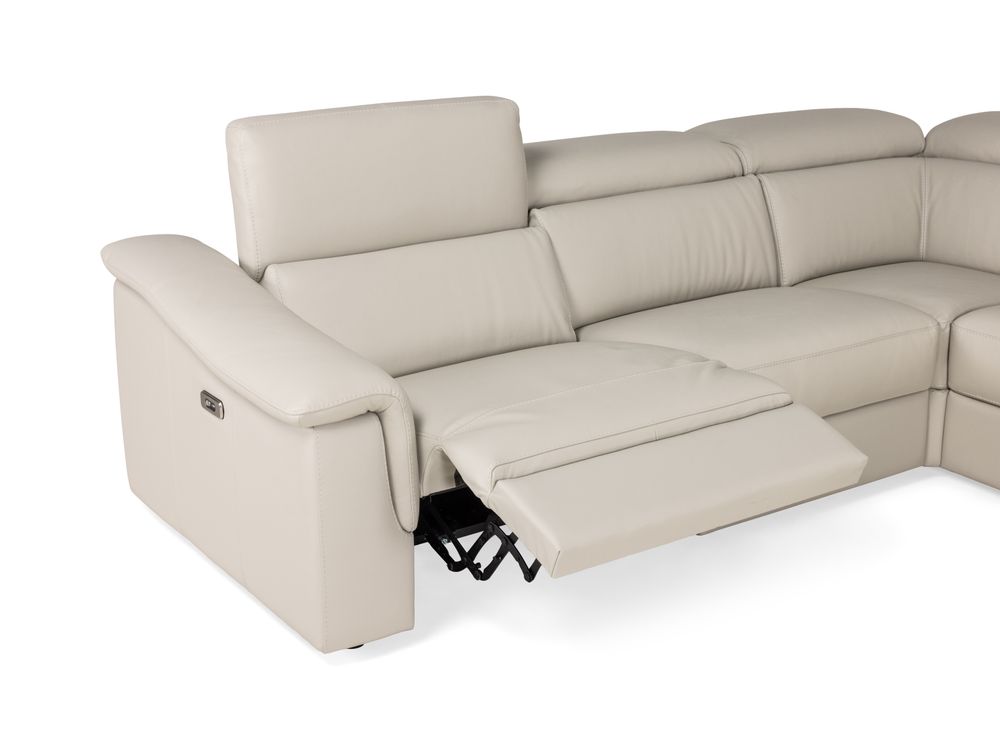 Hoeksalon  KALIPSO - Beige leder C-CAL-157-001