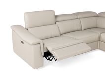 Hoeksalon  KALIPSO - Beige leder C-CAL-157-001