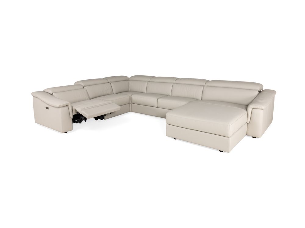 Hoeksalon  KALIPSO - Beige leder C-CAL-157-001