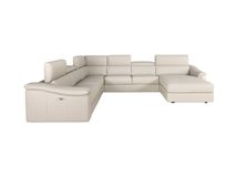 Hoeksalon  KALIPSO - Beige leder C-CAL-157-001