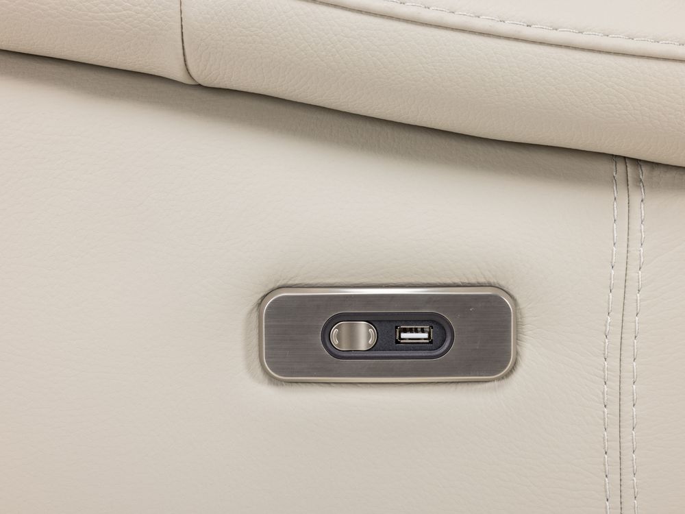 Hoeksalon  KALIPSO - Beige leder C-CAL-157-001