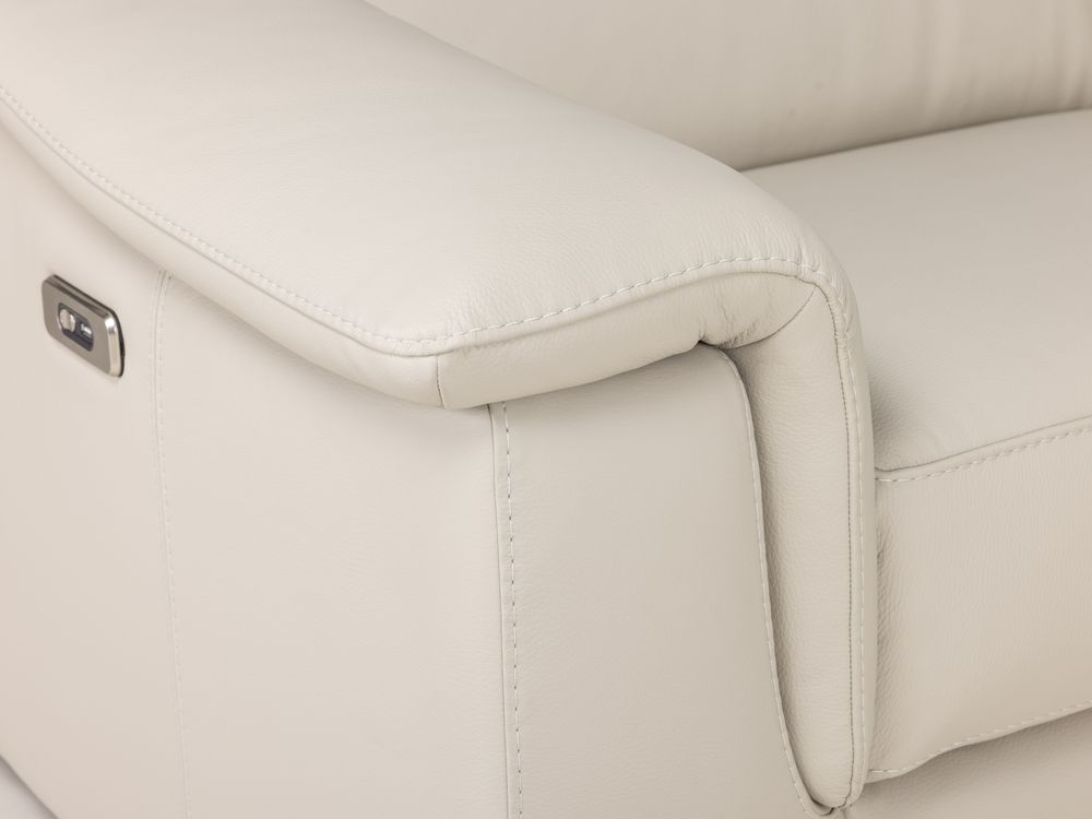 Hoeksalon  KALIPSO - Beige leder C-CAL-157-001
